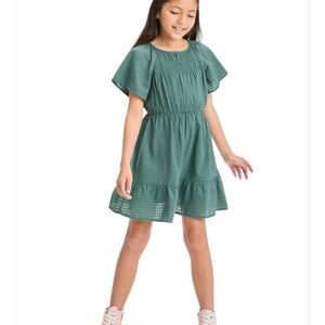 Cat & Jack Green Textured Dress